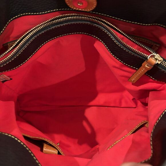 Dooney & Bourke Chelsea Shopper Black Pebbled Leather Large Tote Handbag Purse - Picture 9 of 13